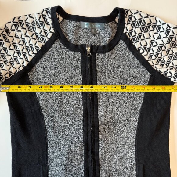 Title Nine Assassin Full-Zip Tunic Sweater‎ Dress Black & Gray Women's Small - Picture 5 of 8